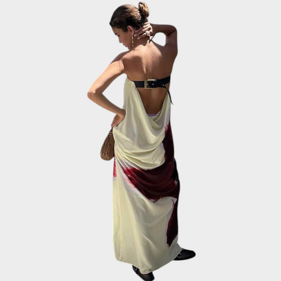 Flower | Backless Dress with Adjustable Buckle