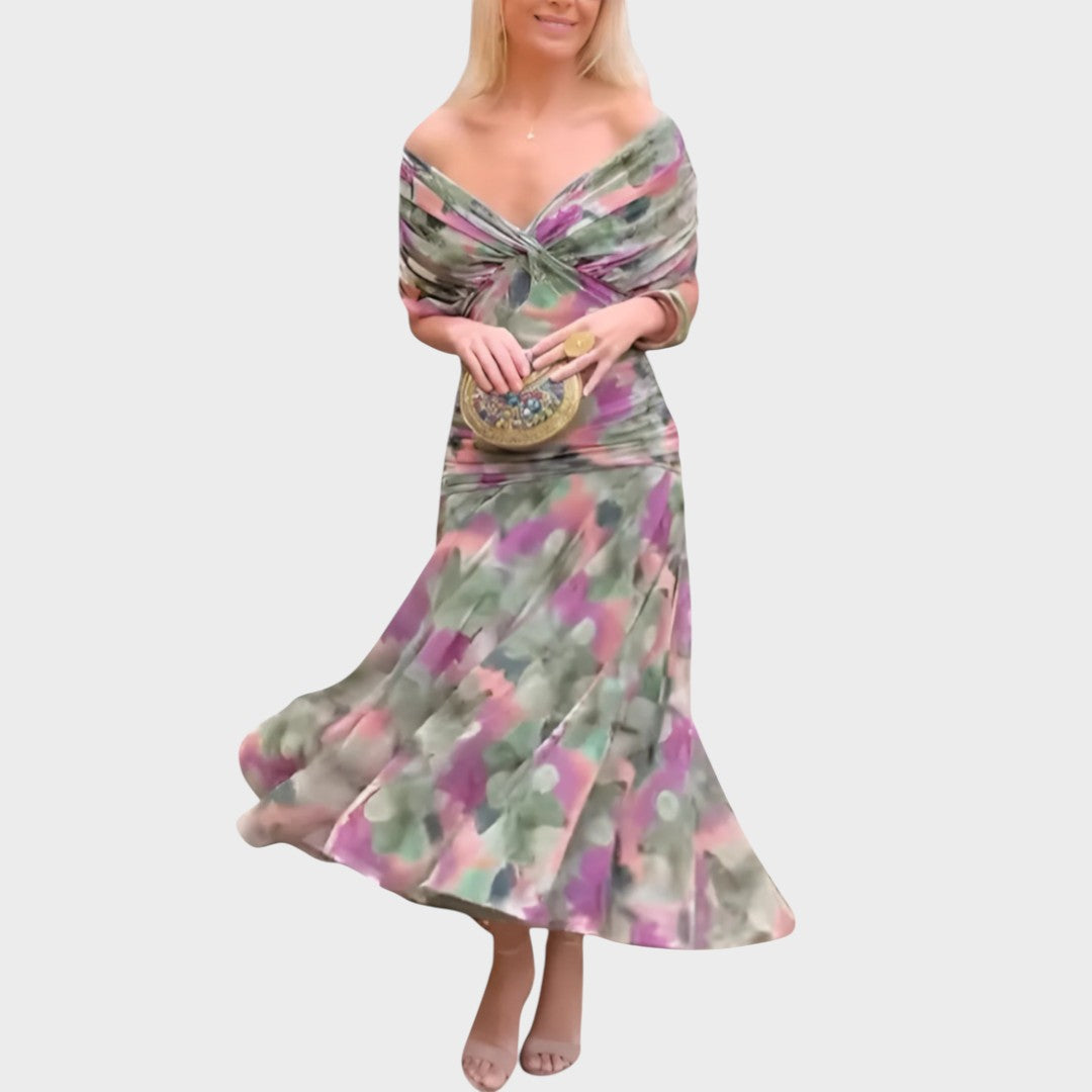 Lora | Long Dress with V-Neck