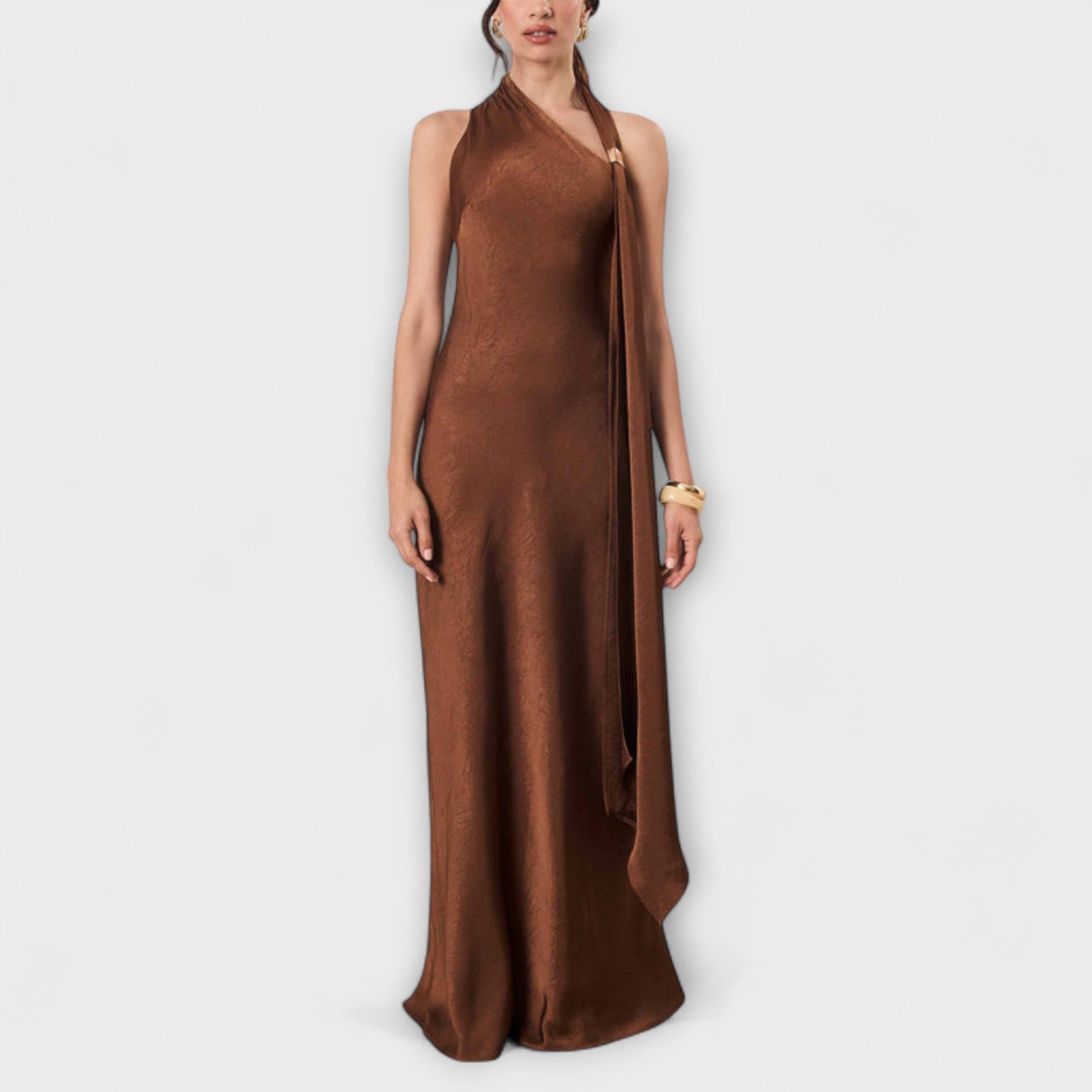 Azura | Chic Satin Maxi Dress