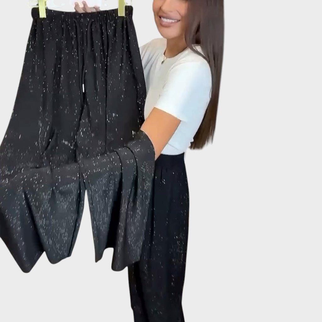 Verina | Wide Leg Shiny Pants