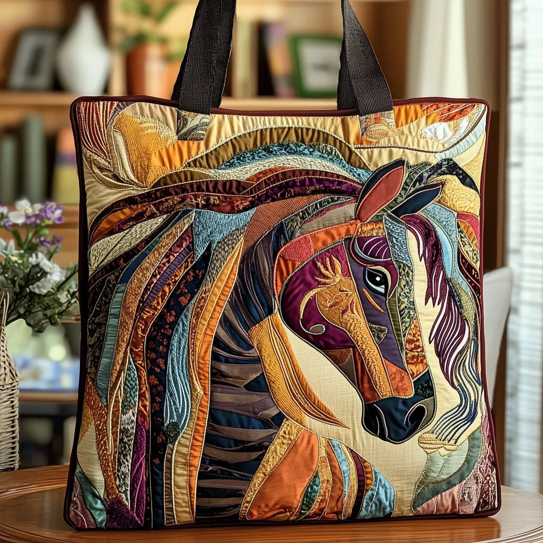 Handcrafted Bag | Multicolored Mosaic Horse