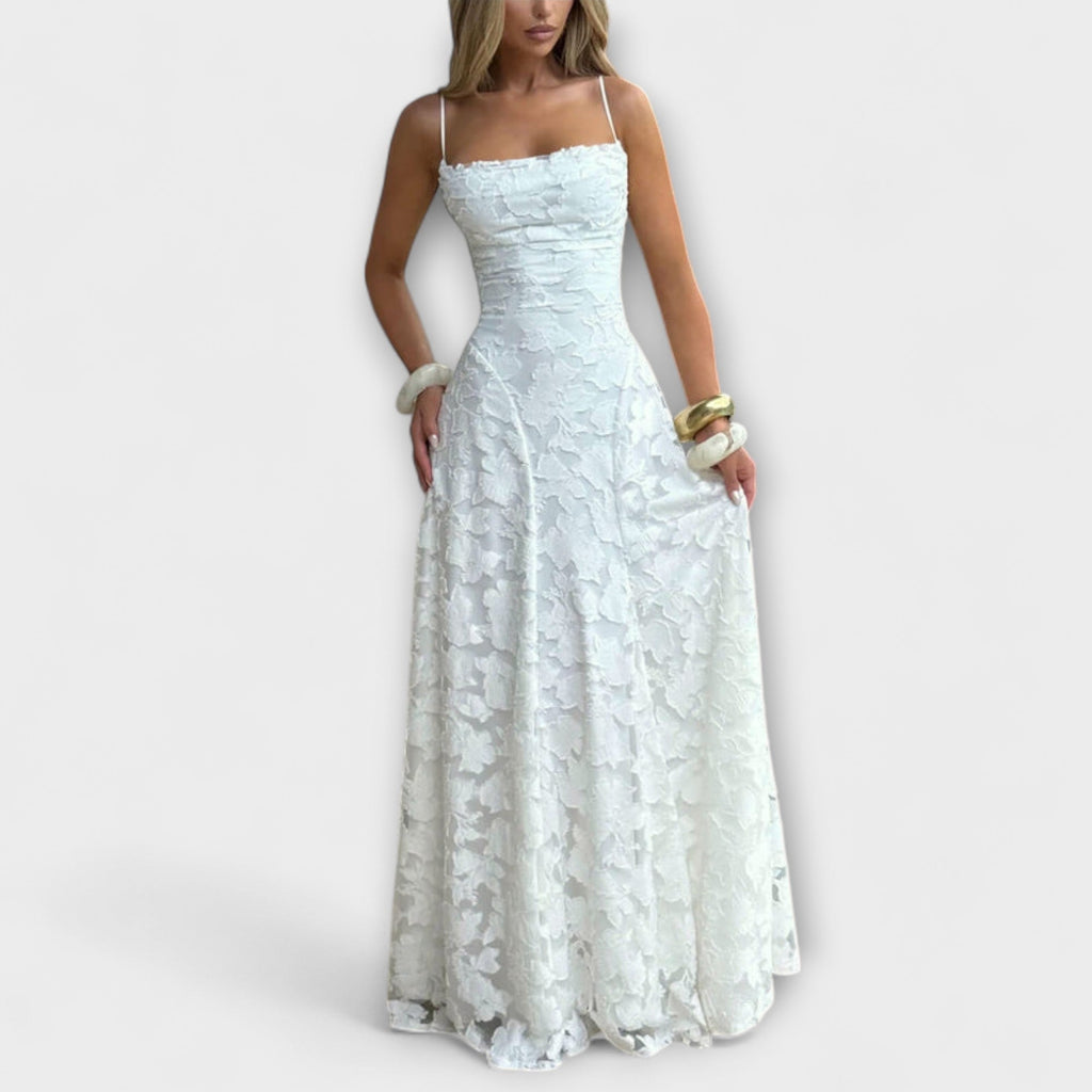Emberly | Elegant Jacquard Maxi Dress