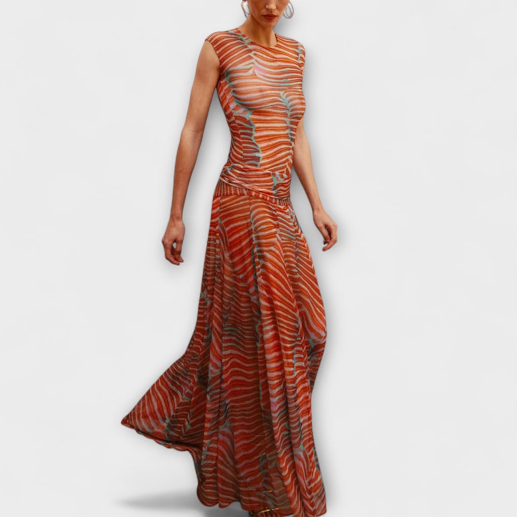 Phoenix | Shimmering Wave Mesh Bodysuit