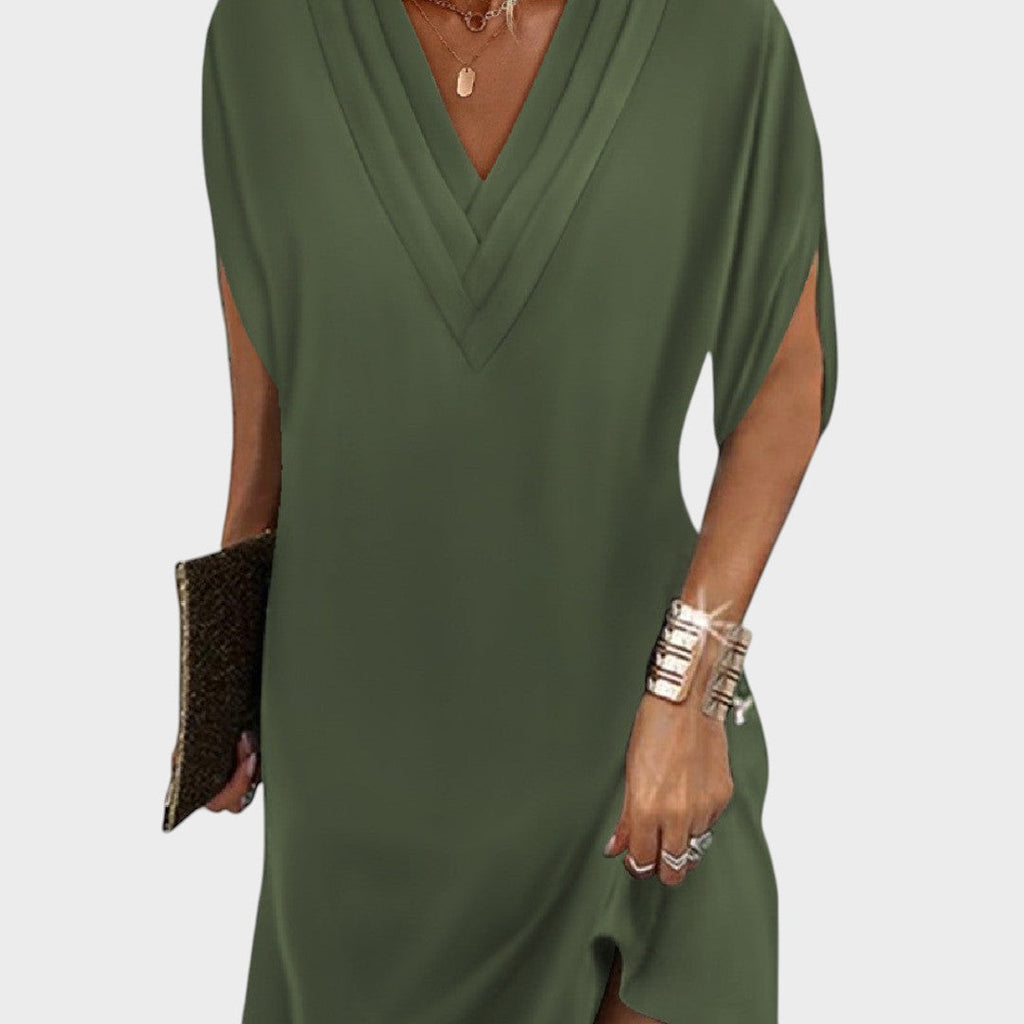 Elena | Elegant V-Neck Dress