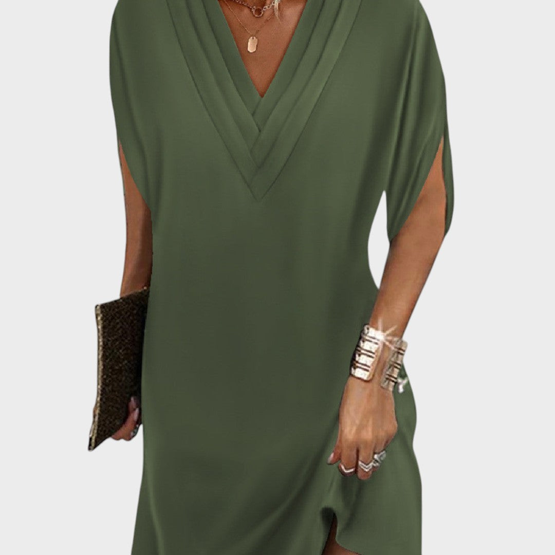 Elena | Elegant V-Neck Dress