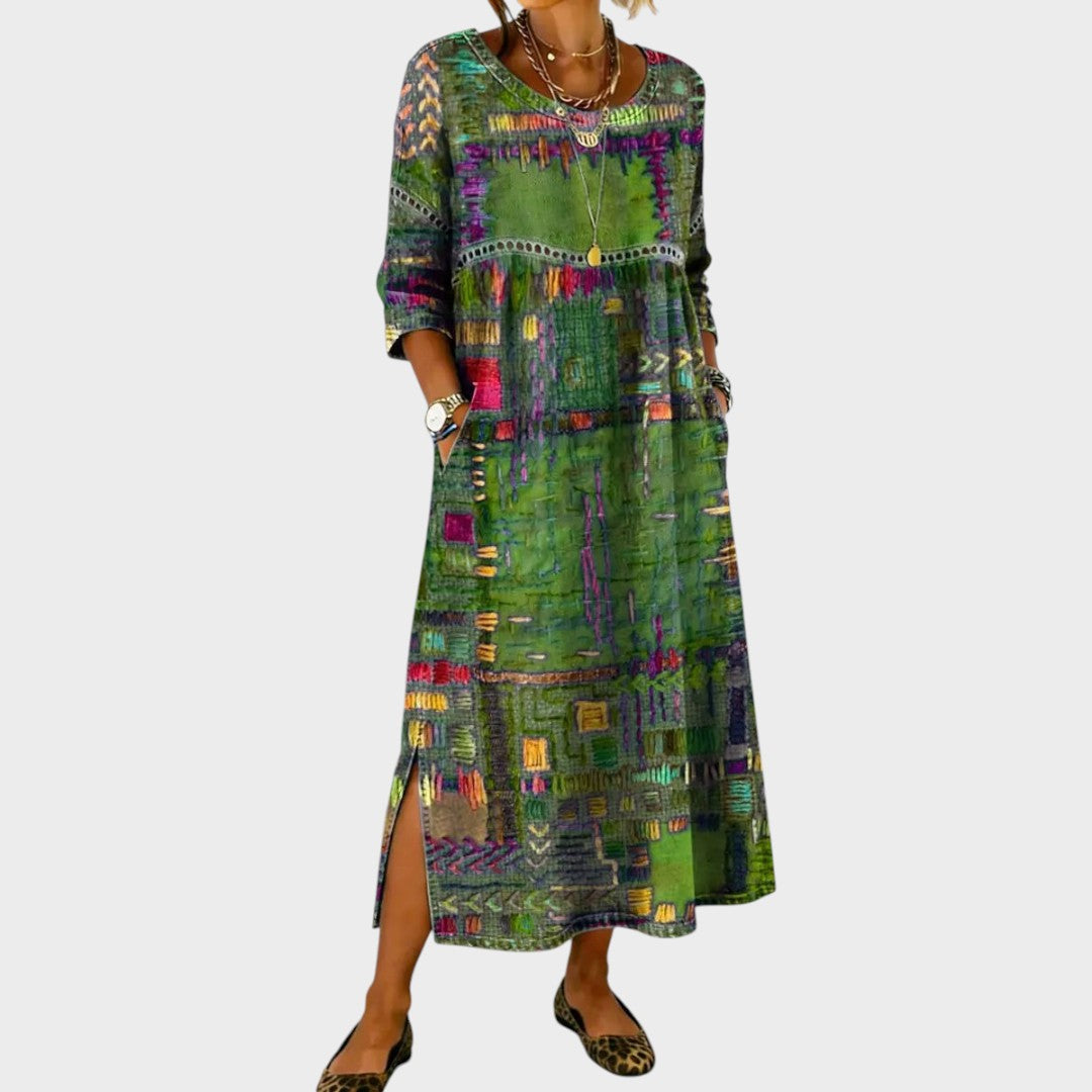 Manuela | Boho Printed Dress