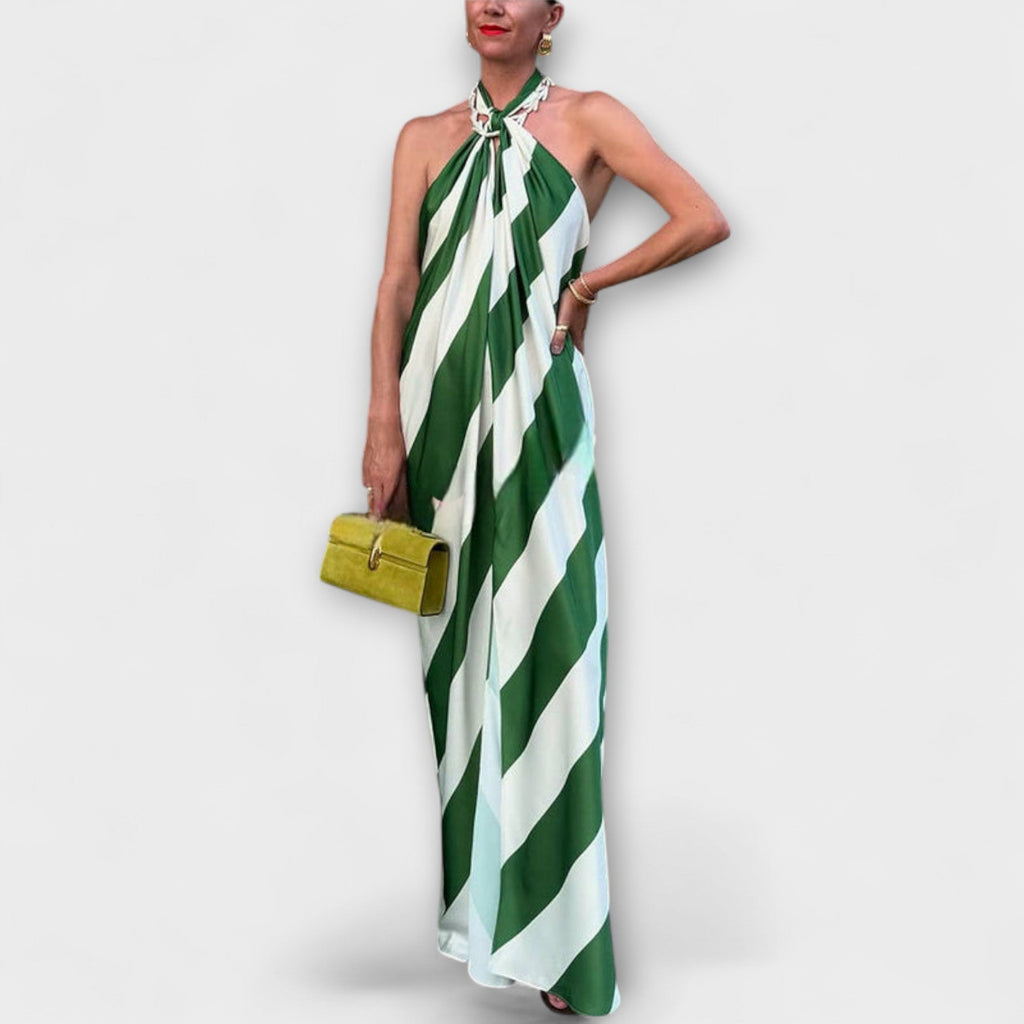 Marlowe | Striped Maxi Dress with Open Back