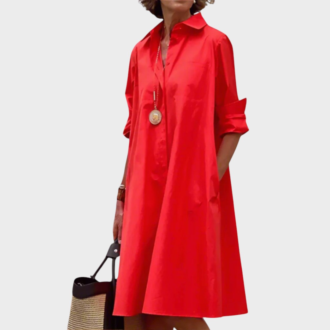 Télia | Ruffled Shirt Dress