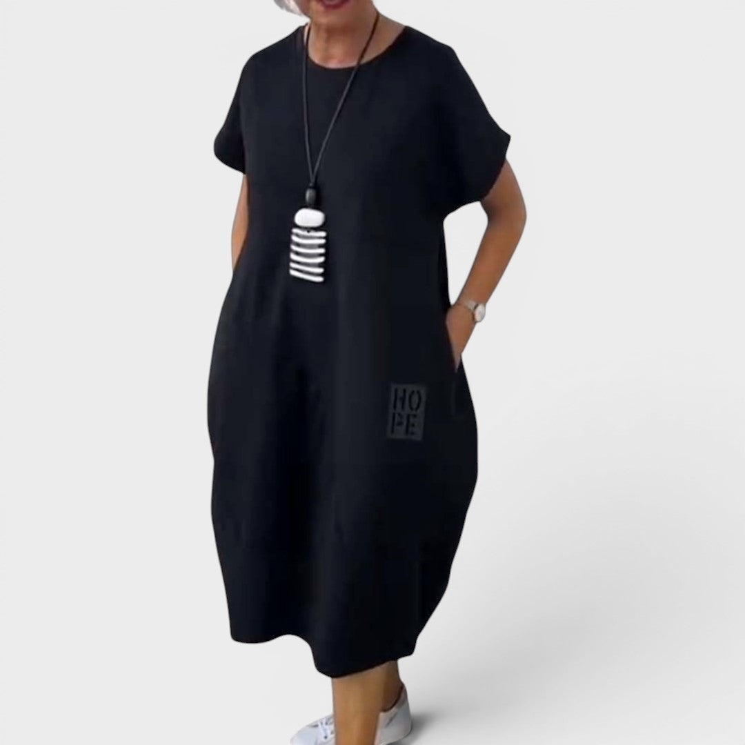Nicole | Flowing Midi Dress with Pockets