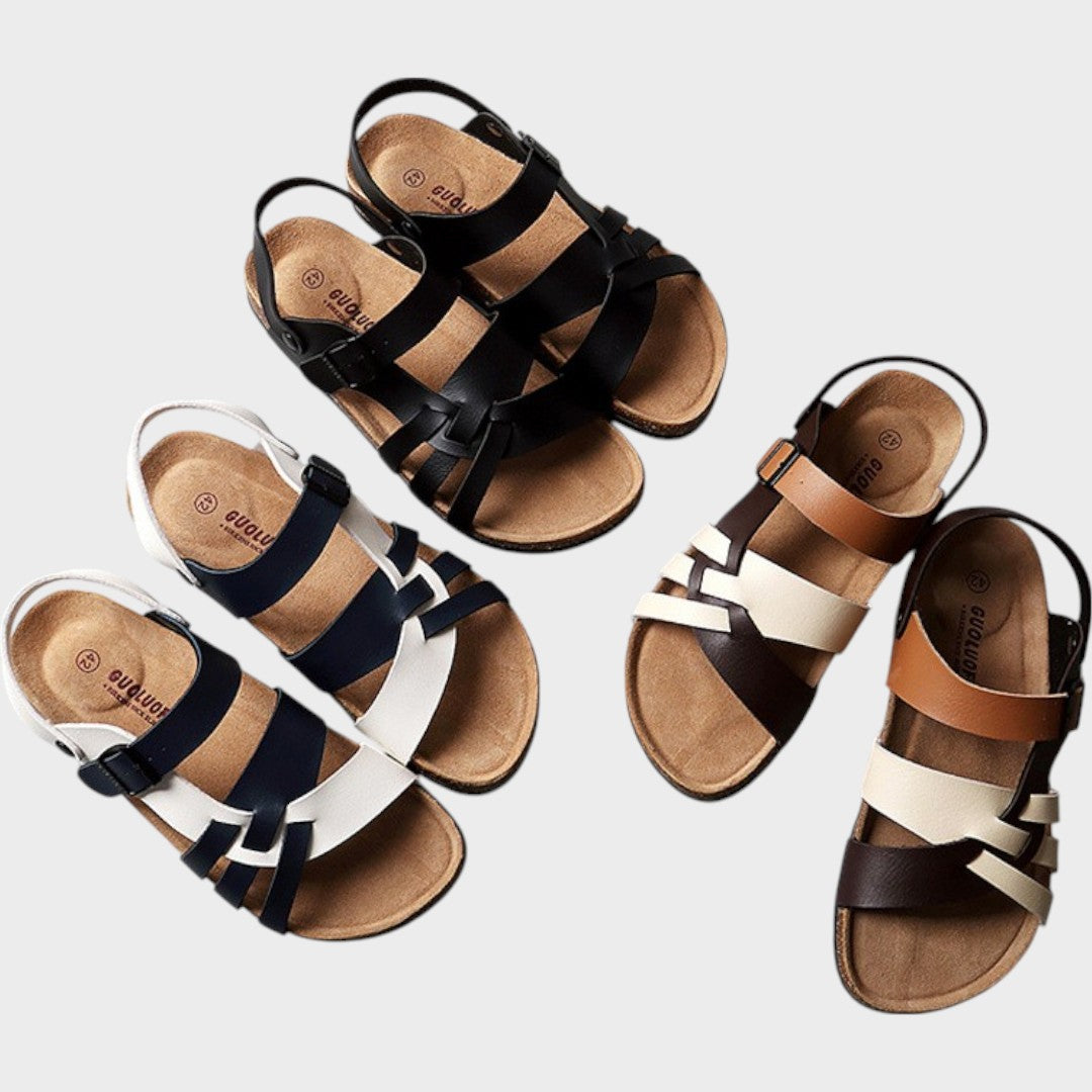 Cecília | Adjustable Orthopedic Leather Sandals
