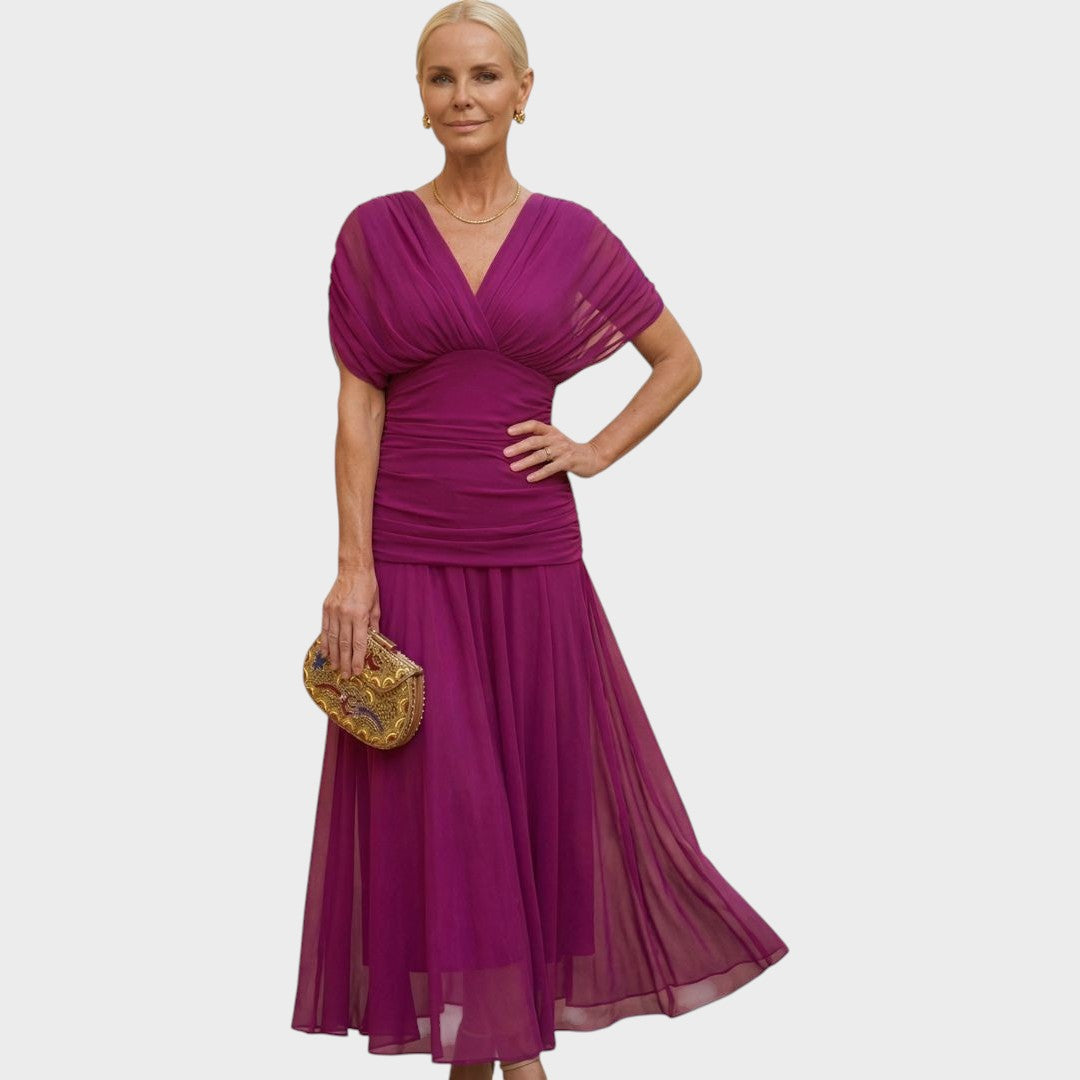 Fiona | Elegant Fuchsia Dress