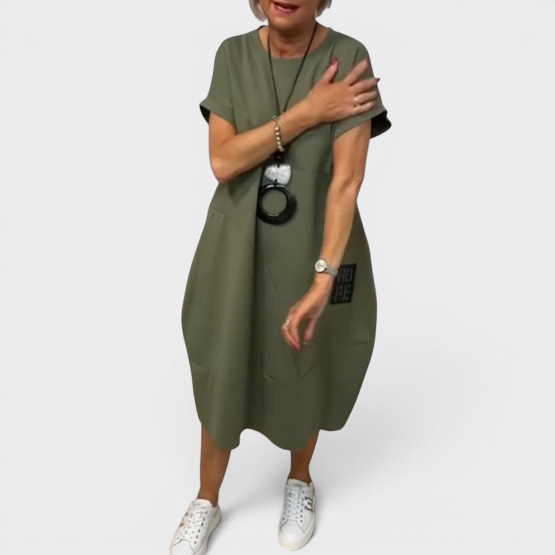 Nicole | Flowing Midi Dress with Pockets