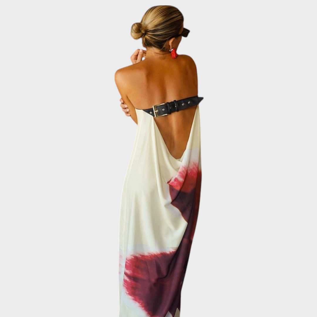 Flower | Backless Dress with Adjustable Buckle