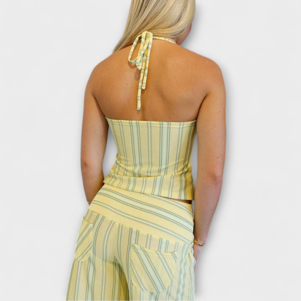 Anastasia | Classic Striped Pants Ensemble