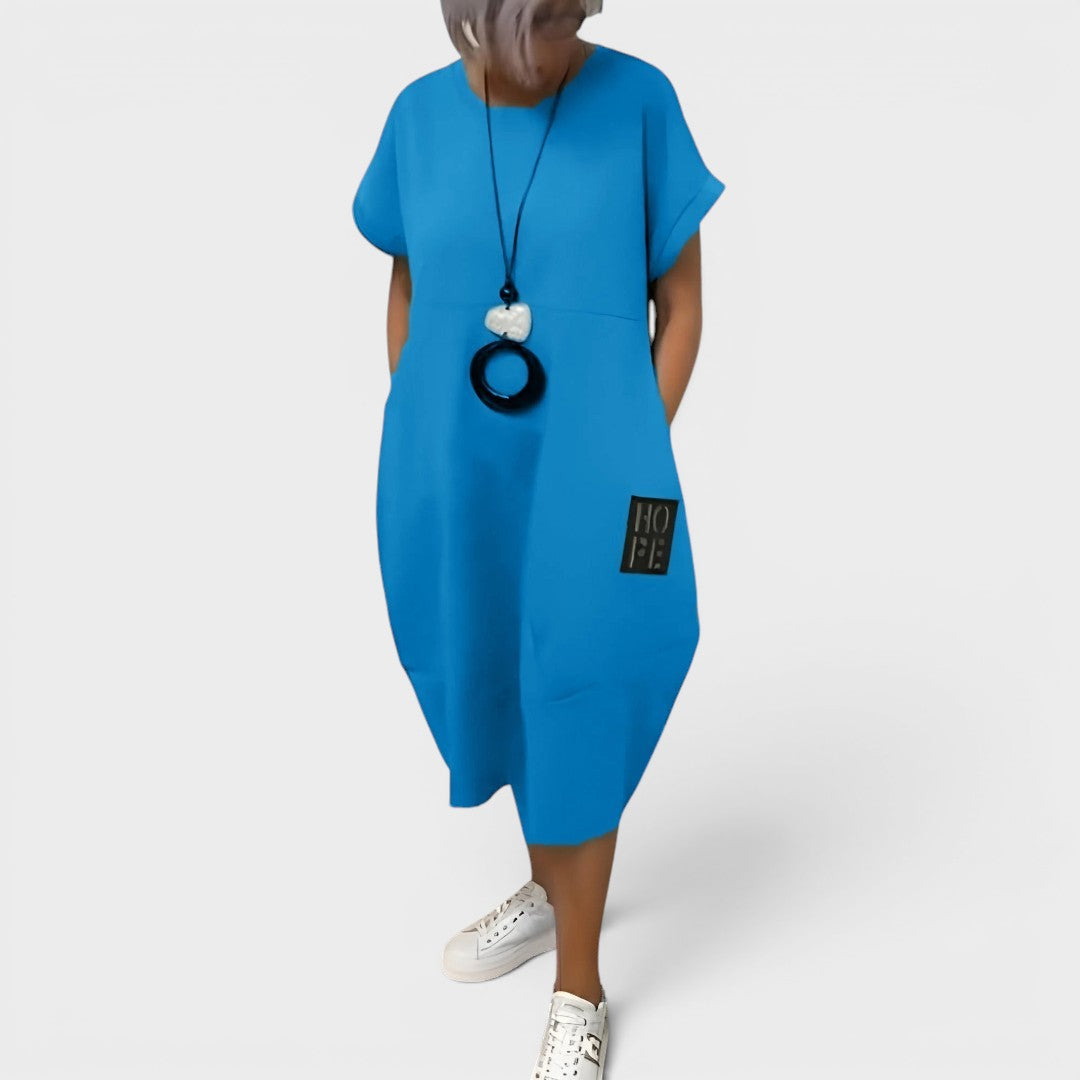 Nicole | Flowing Midi Dress with Pockets