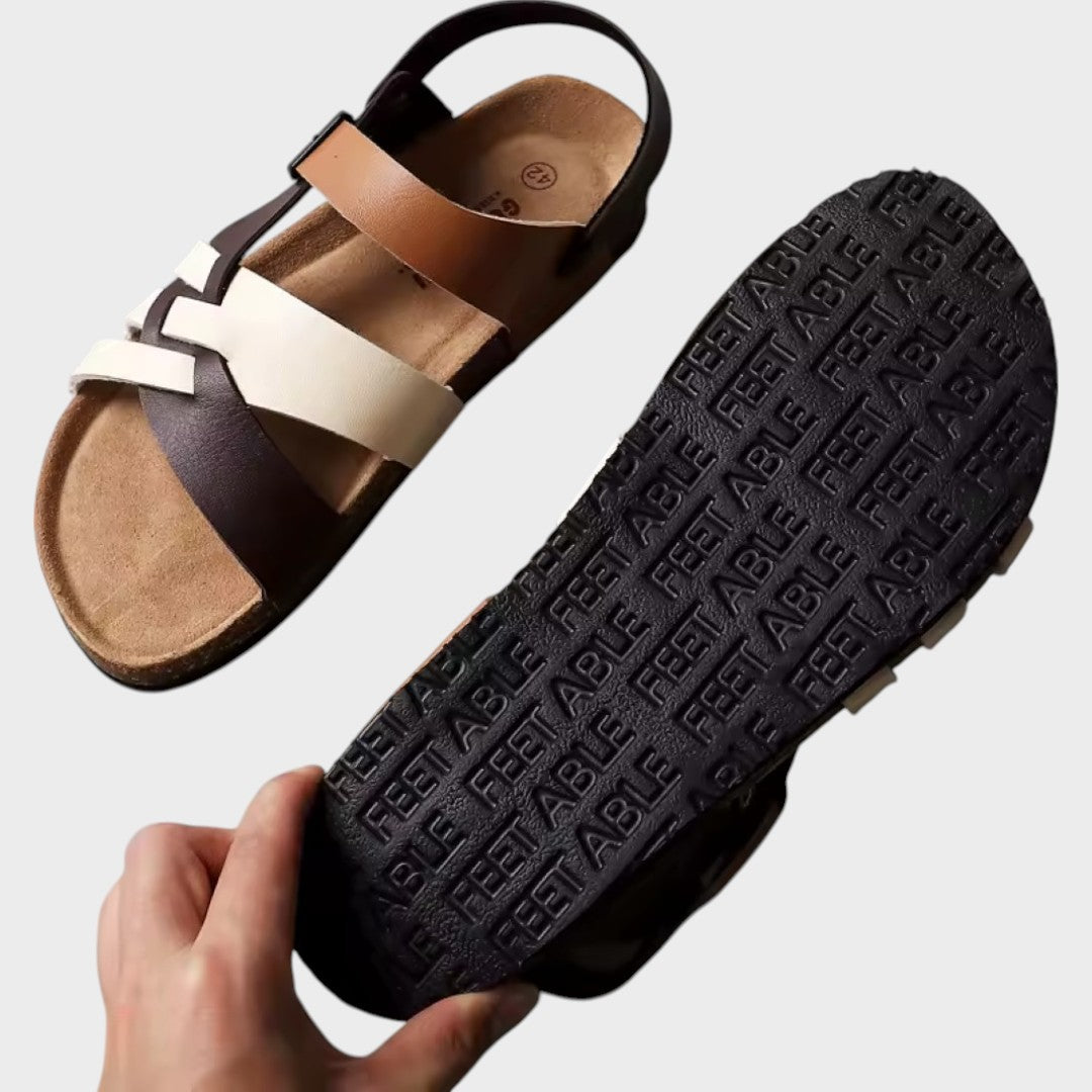 Cecília | Adjustable Orthopedic Leather Sandals