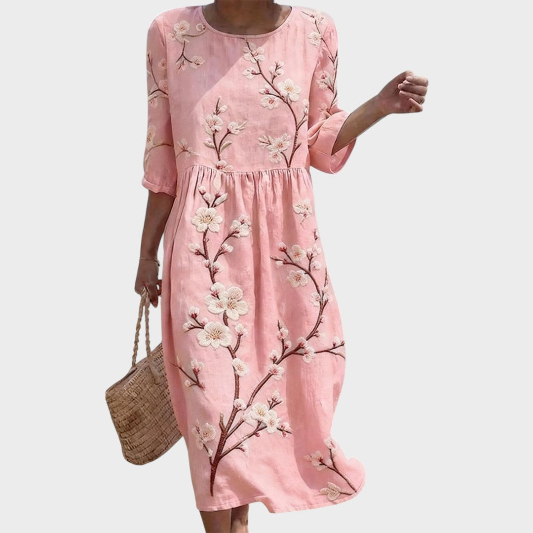 Luna | Casual Elbow-Sleeve Dress