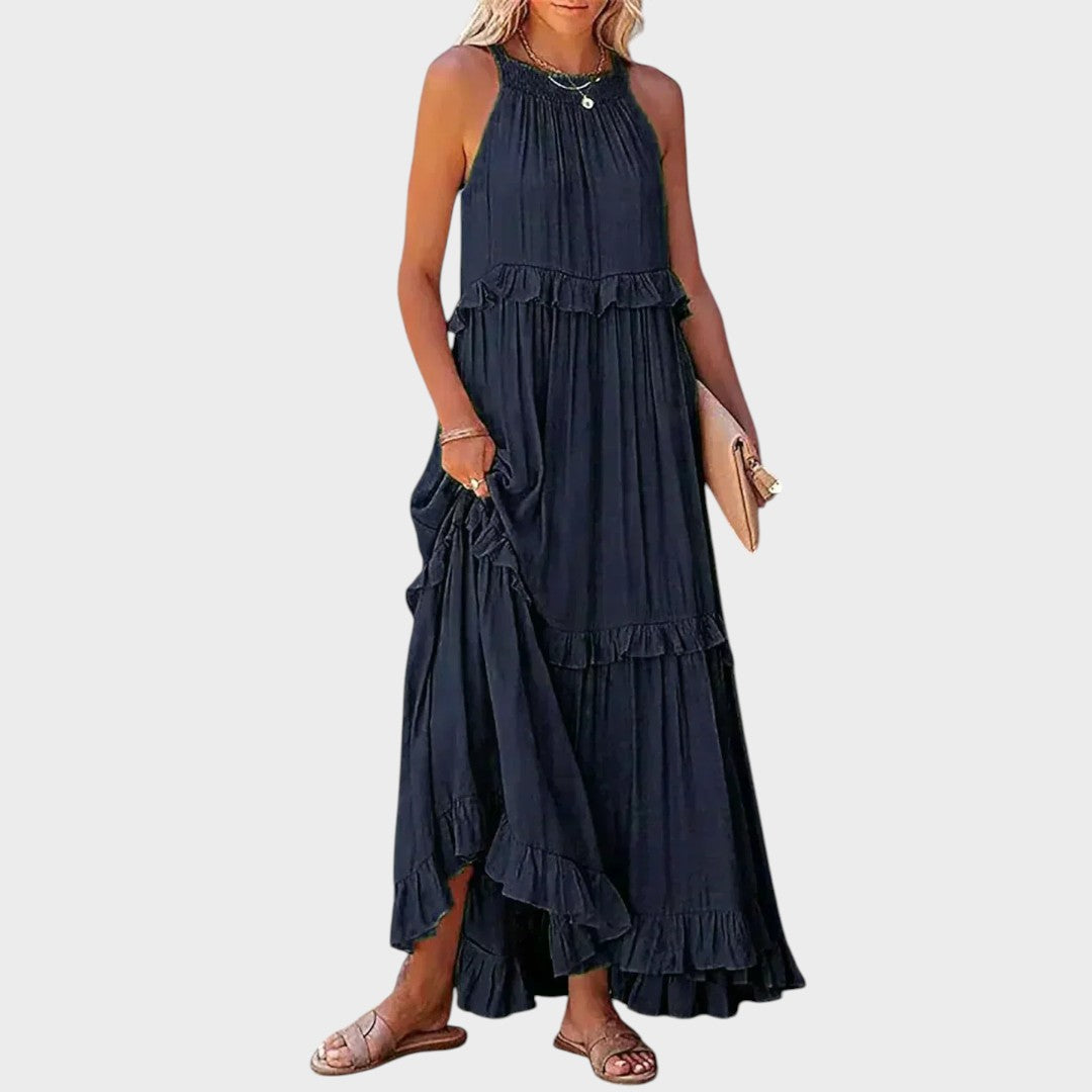 Landry | Sleeveless Dress with Ruffle Trim