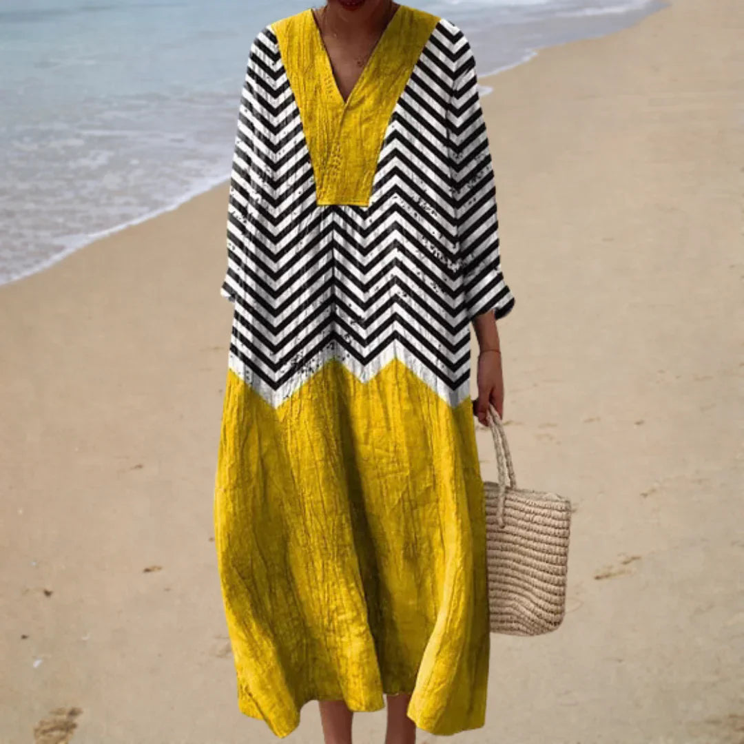 Flattering Printed Summer Dress