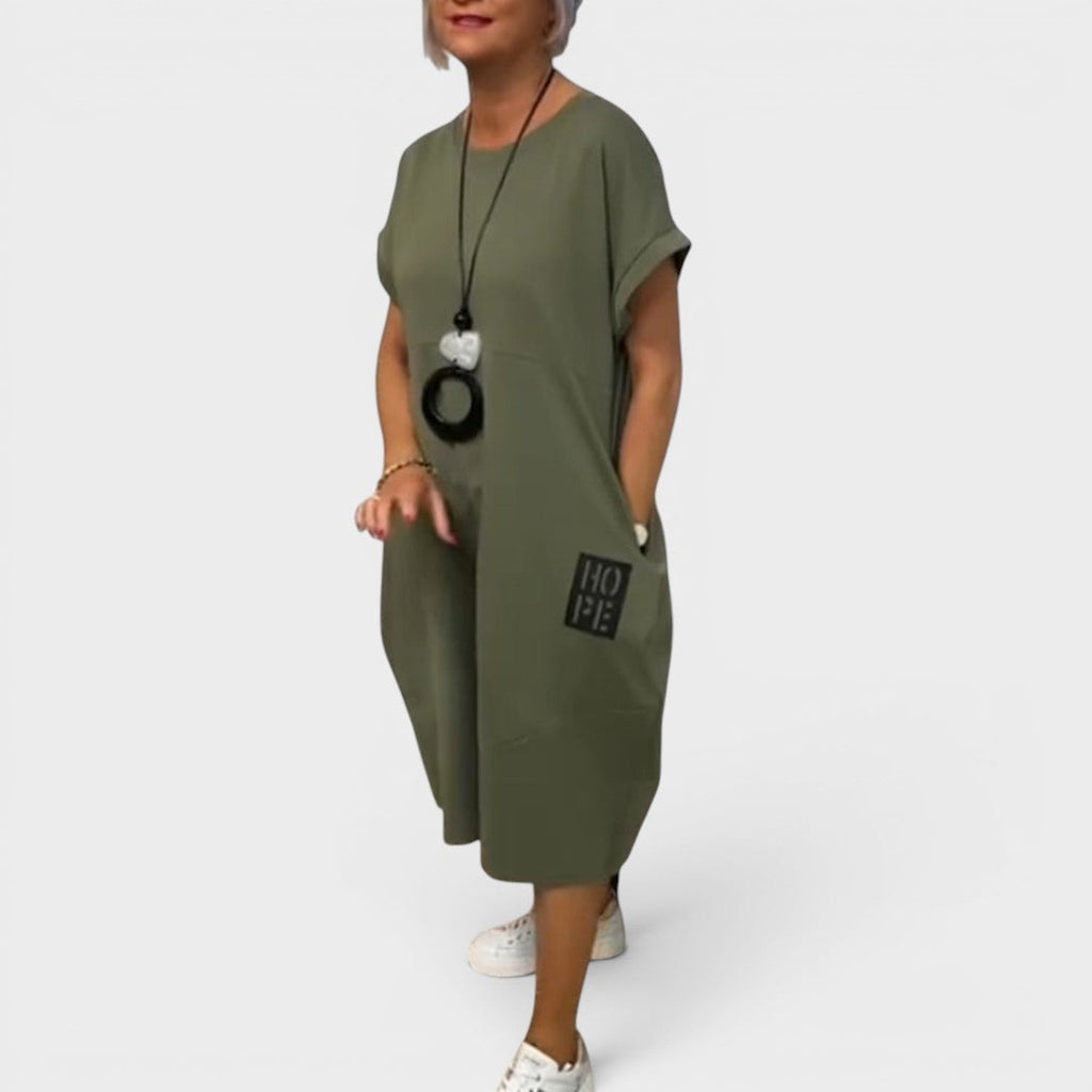 Nicole | Flowing Midi Dress with Pockets