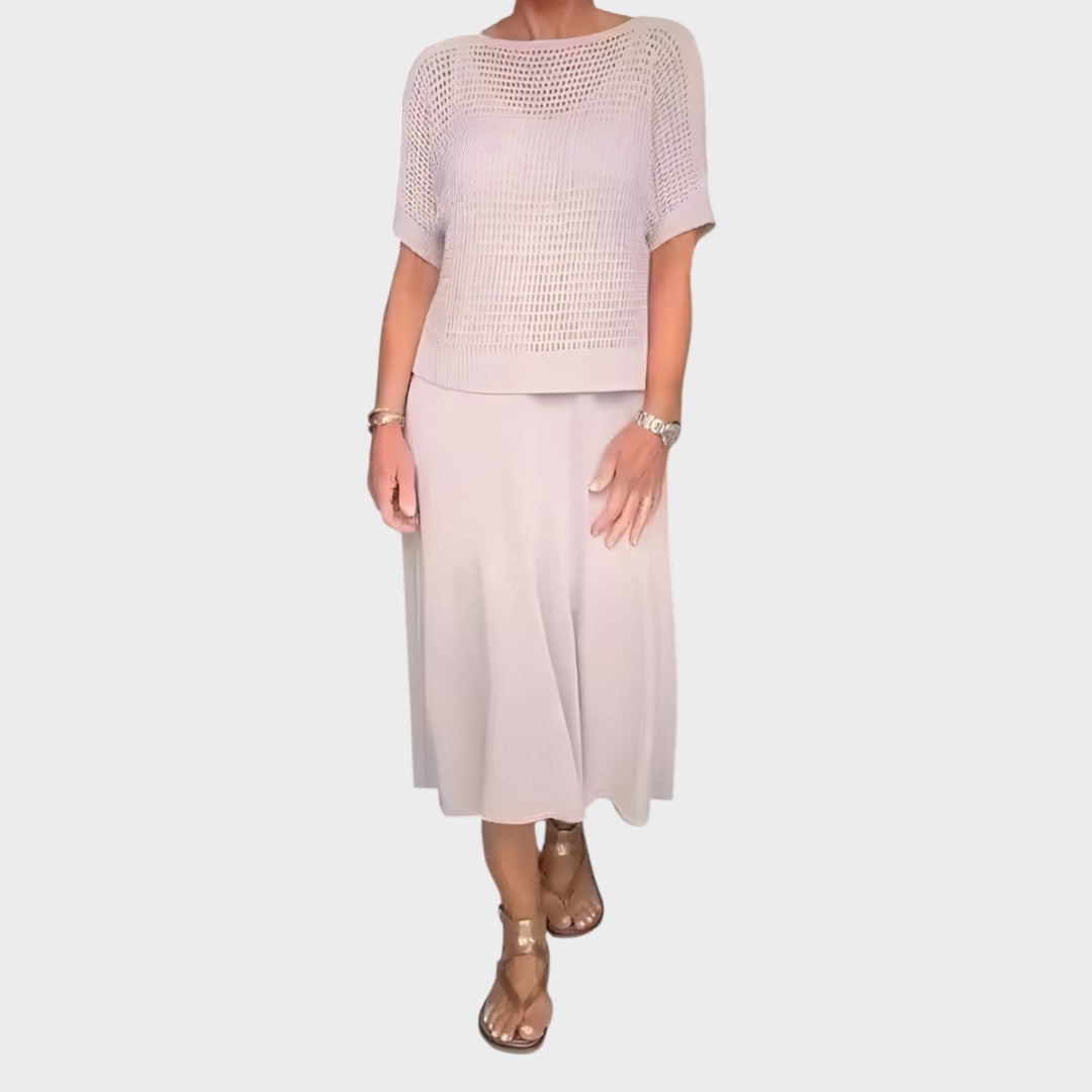 Liza | Dress with Knit Top