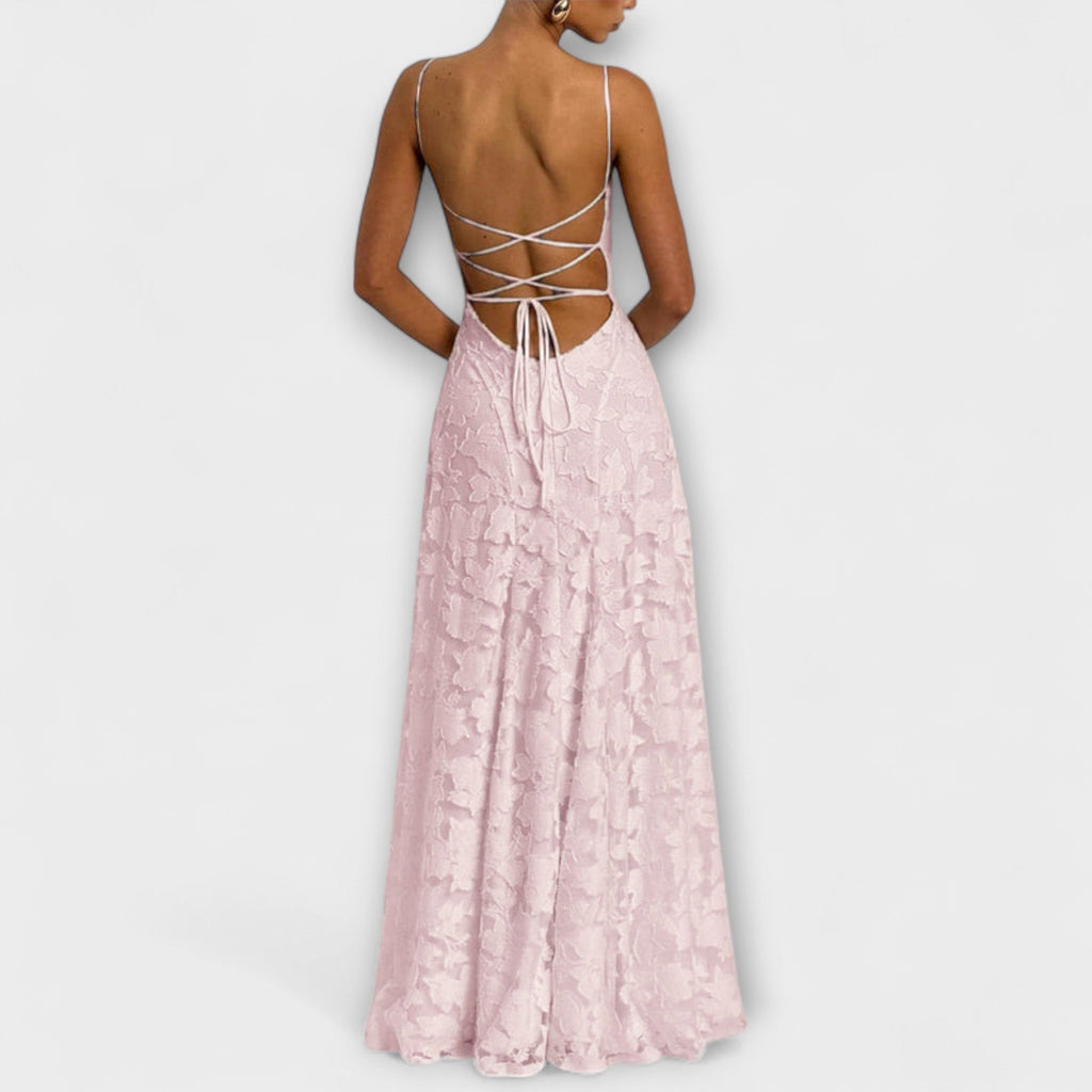 Emberly | Elegant Jacquard Maxi Dress