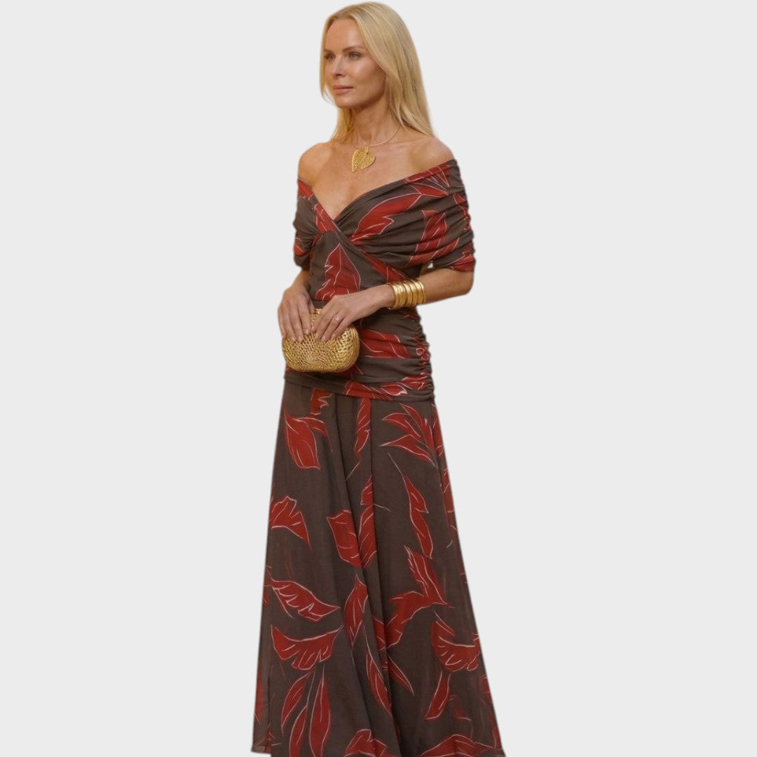 Poppy | Elegant Dress with Leaves