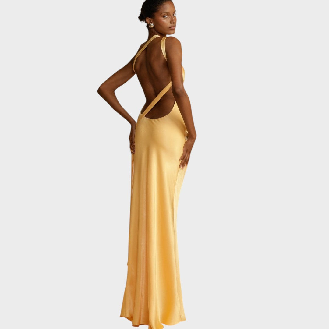 Muriel | Long Satin Dress