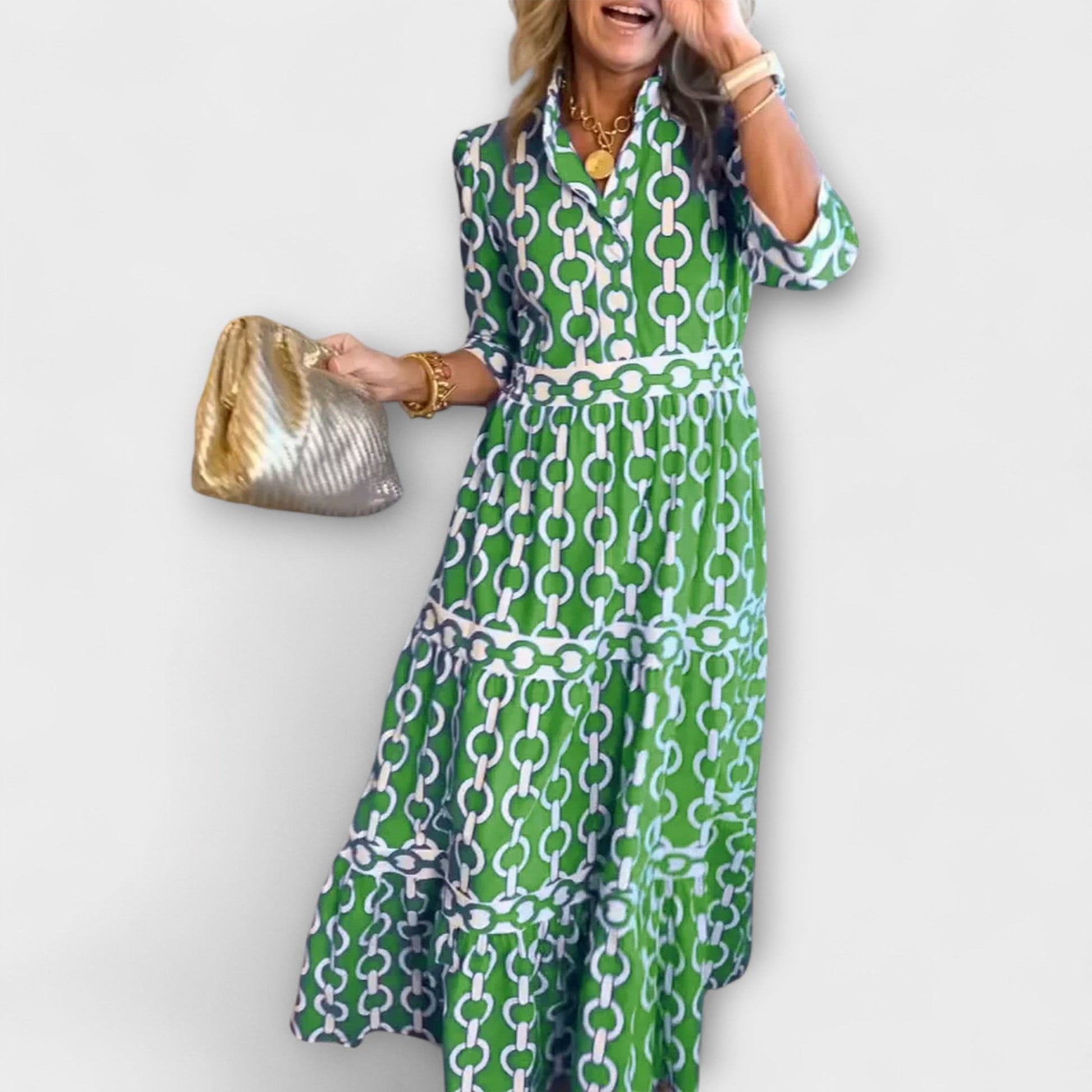 Jude | Midi Dress with Three-Quarter Sleeves
