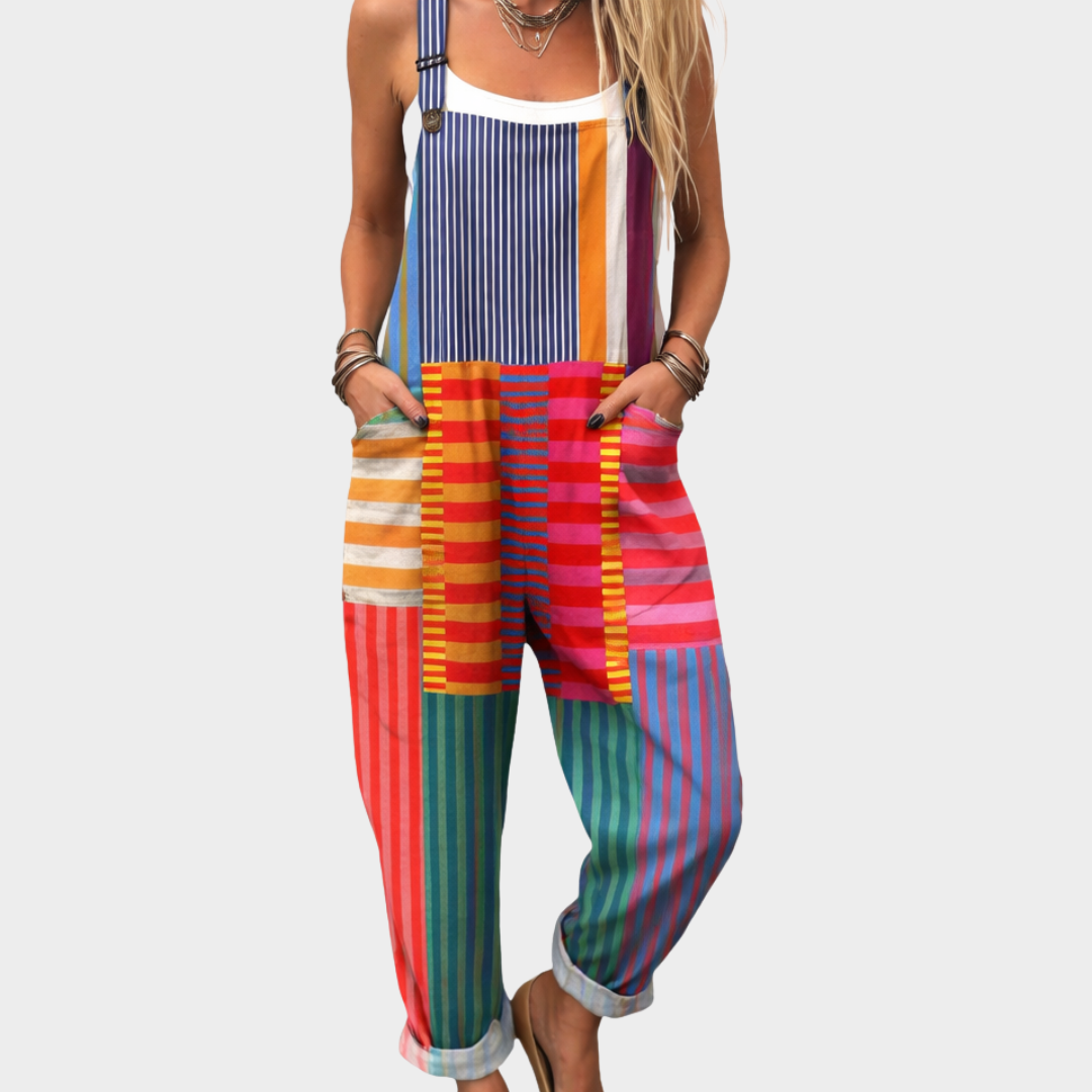 Amanda | Comfortable Printed Overalls