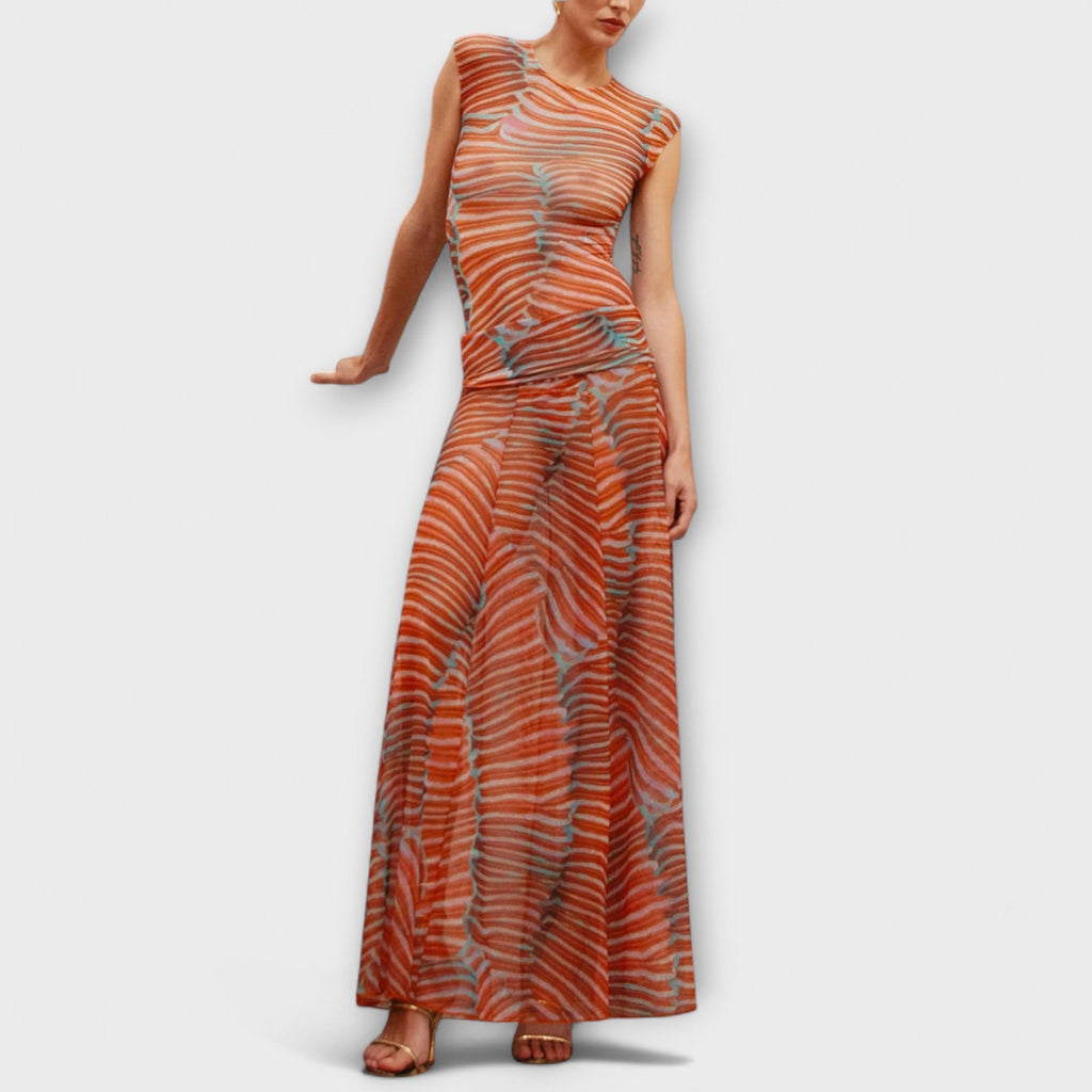 Phoenix | Shimmering Wave Mesh Bodysuit