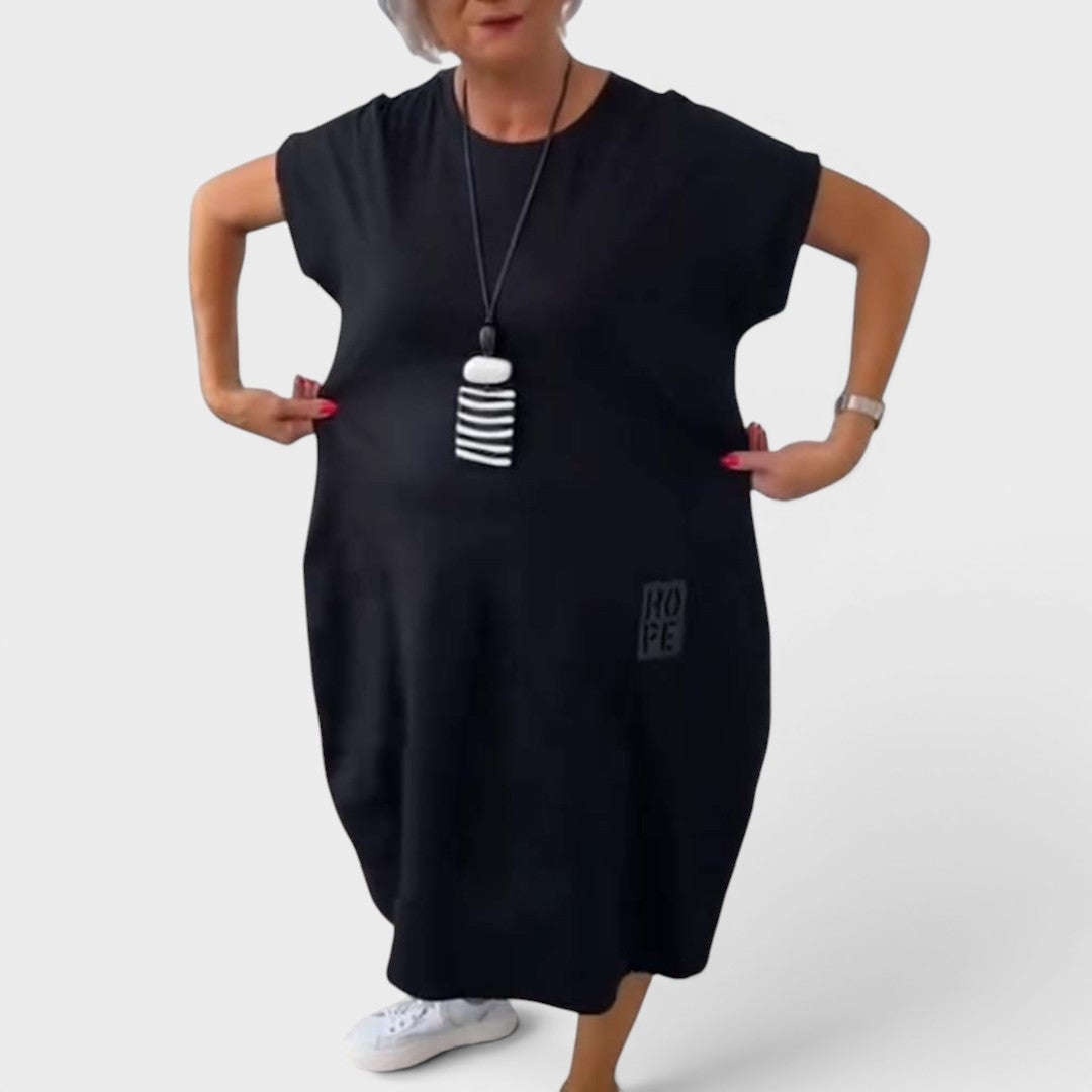 Nicole | Flowing Midi Dress with Pockets