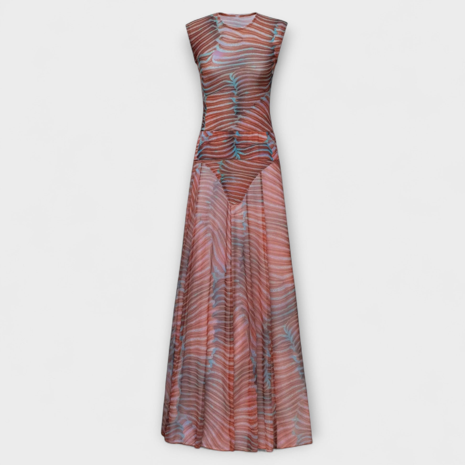 Phoenix | Shimmering Wave Mesh Bodysuit