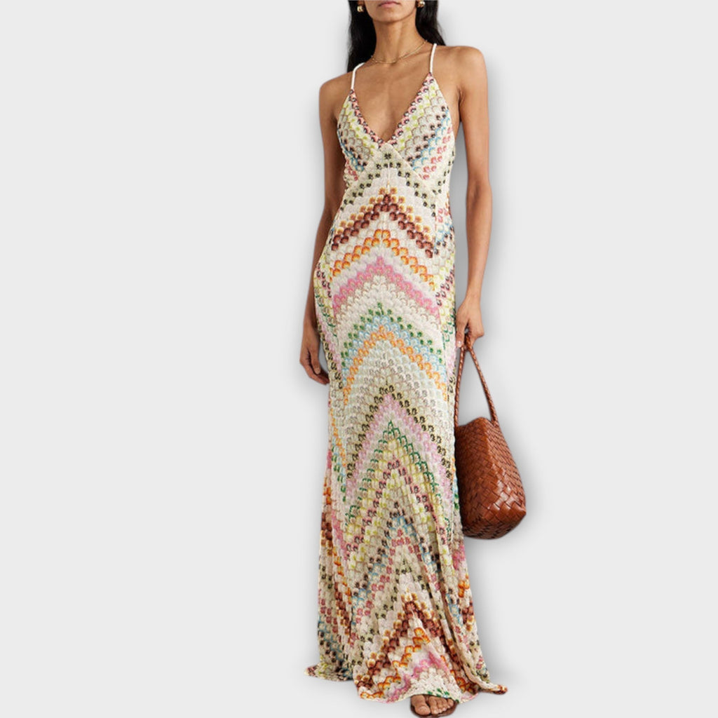 Remi | Maxi dress with colorful chevron pattern by Missoni