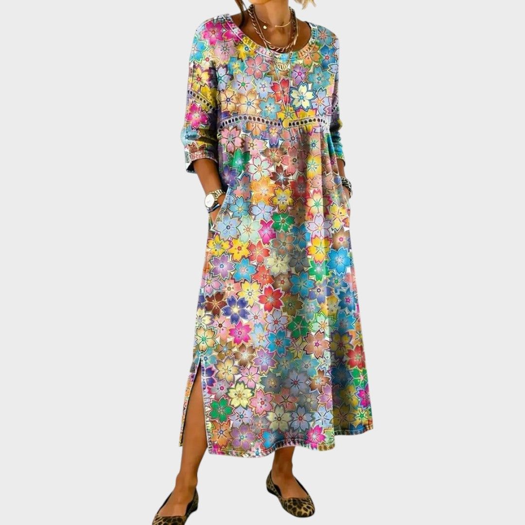 Isabel | Boho Printed Dress