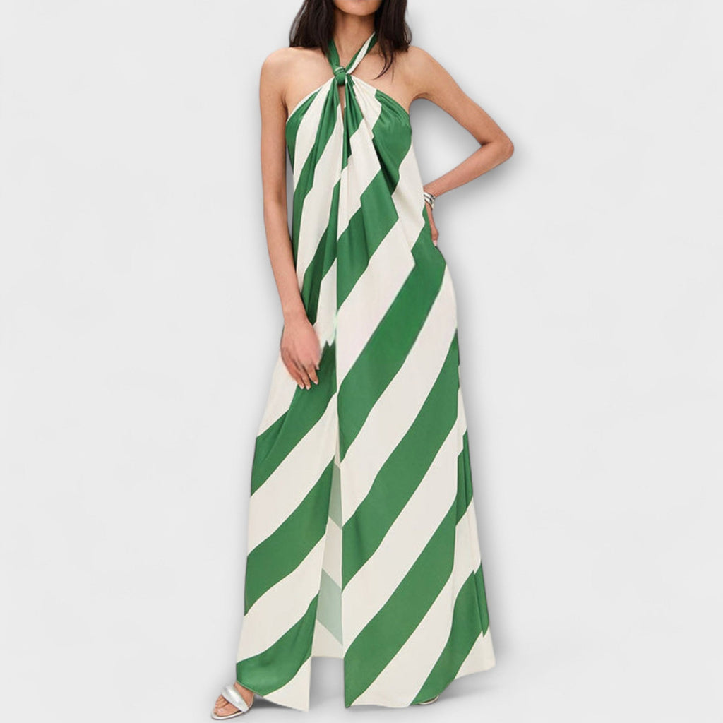 Marlowe | Striped Maxi Dress with Open Back