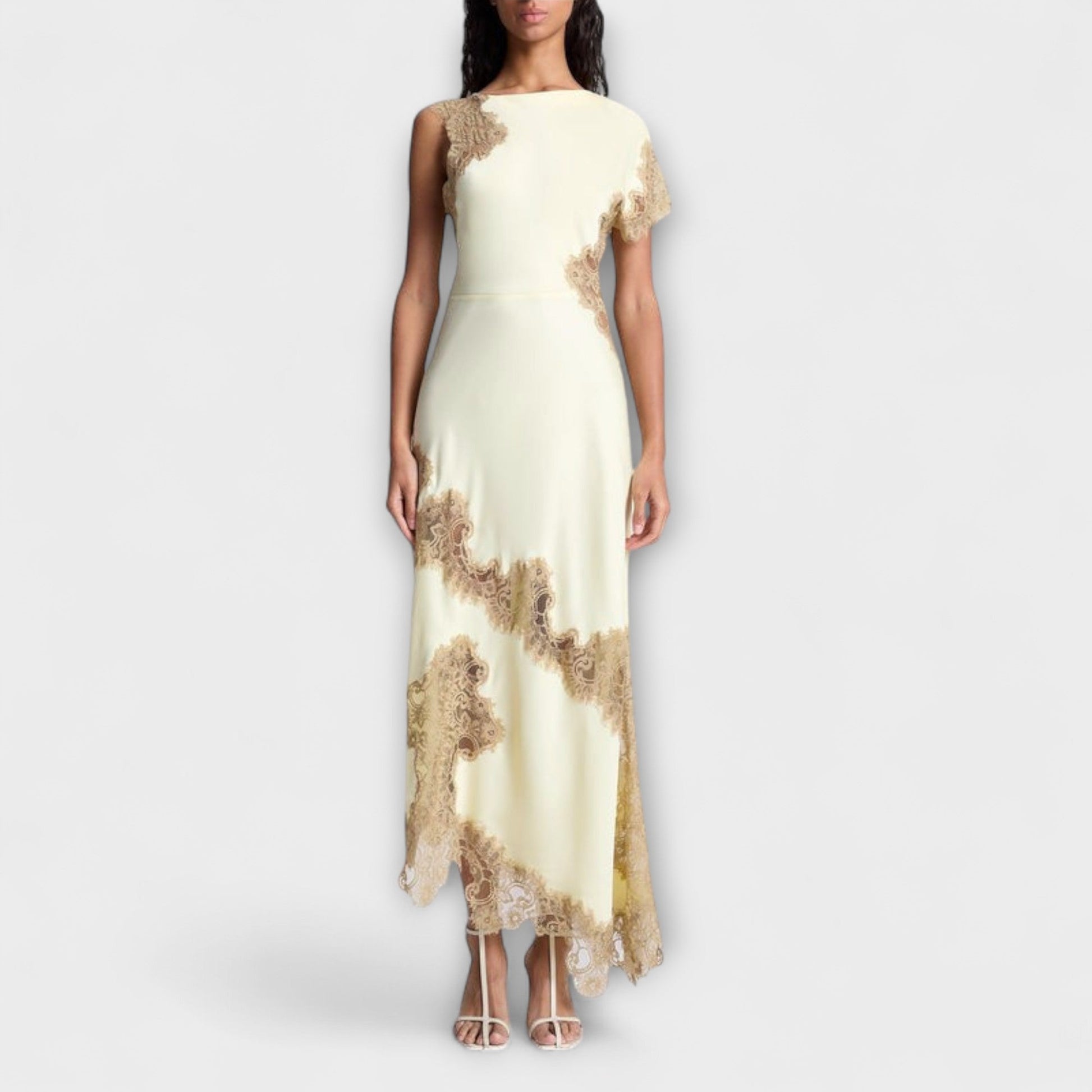 Margaret | Maxi dress with satin and lace details