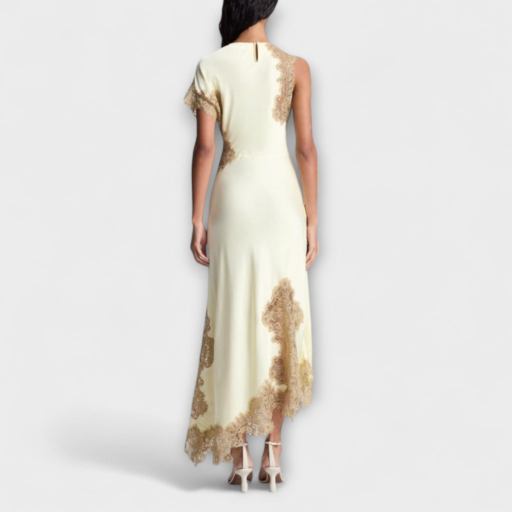 Margaret | Maxi dress with satin and lace details