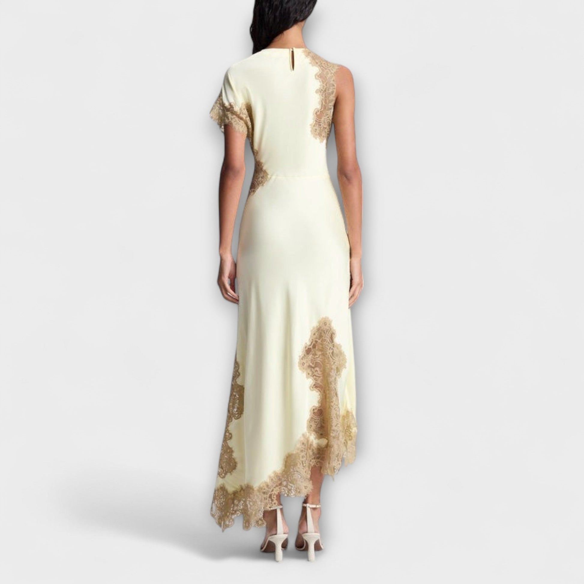 Margaret | Maxi dress with satin and lace details