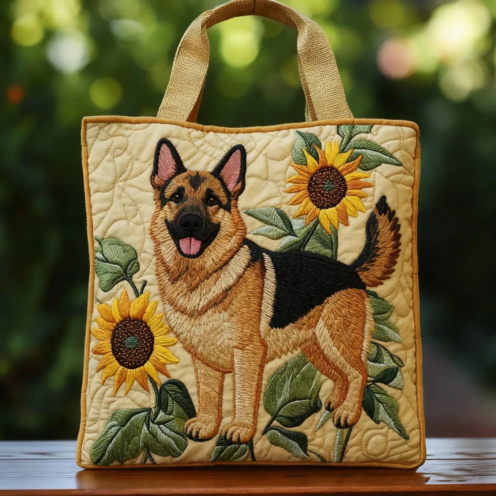 Handcrafted Bag | German Shepherd Floral