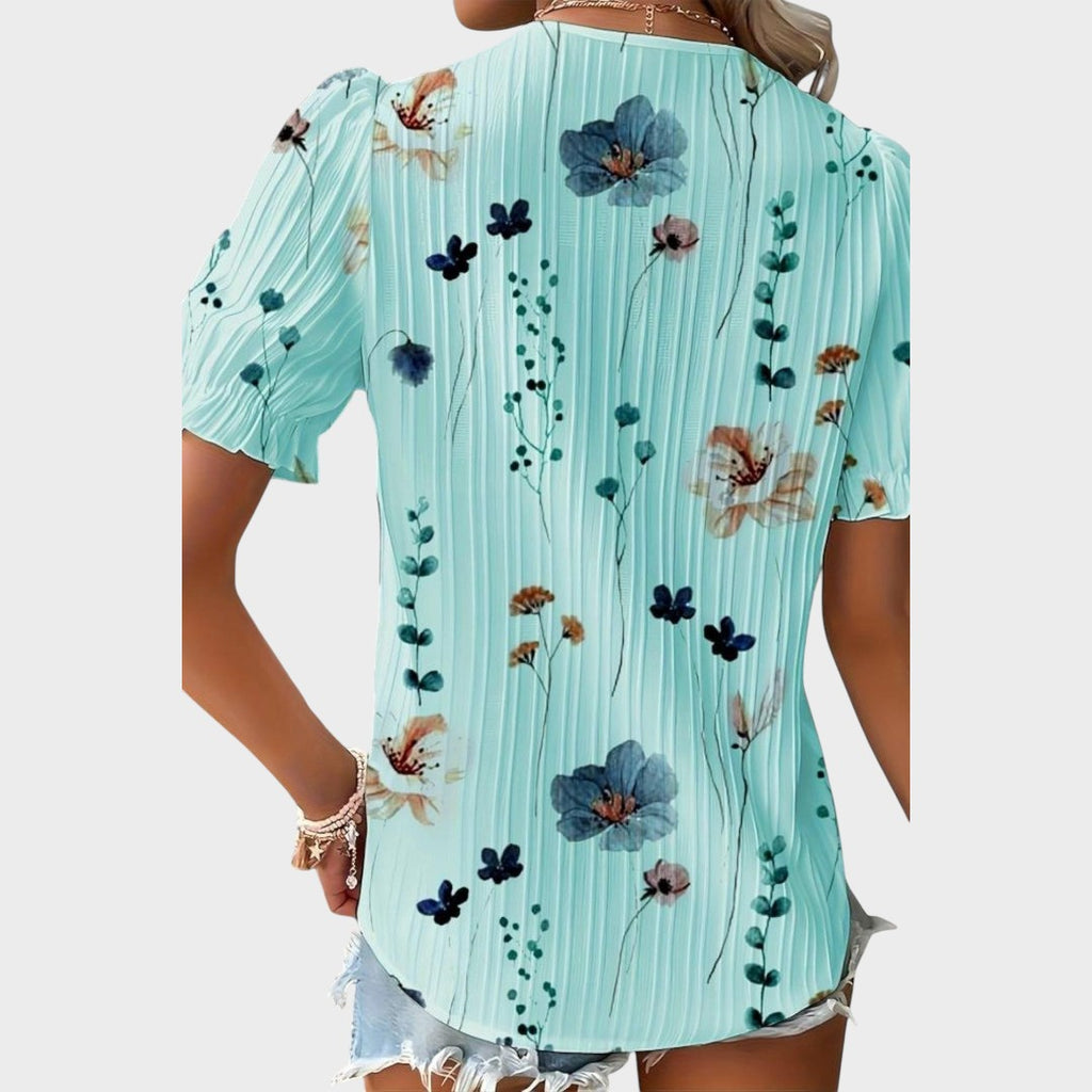 Bruna | Elegant top with heart-shaped V-neck