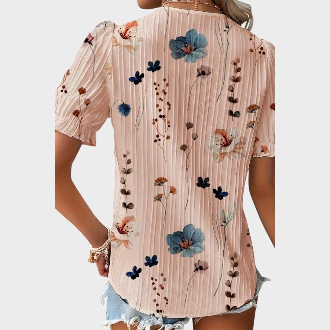 Bruna | Elegant top with heart-shaped V-neck