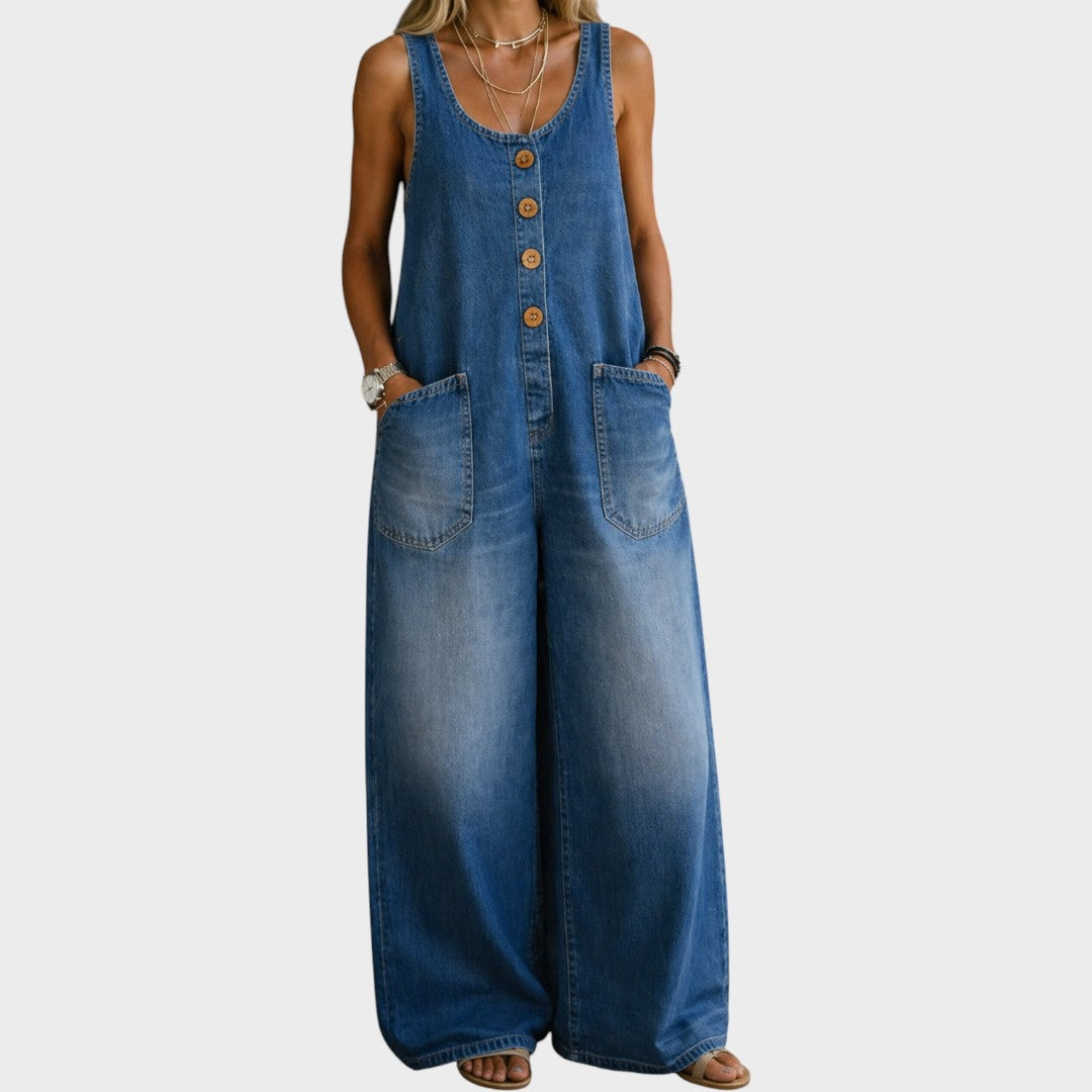 Saylor | Vintage Washed Cotton Denim Overalls