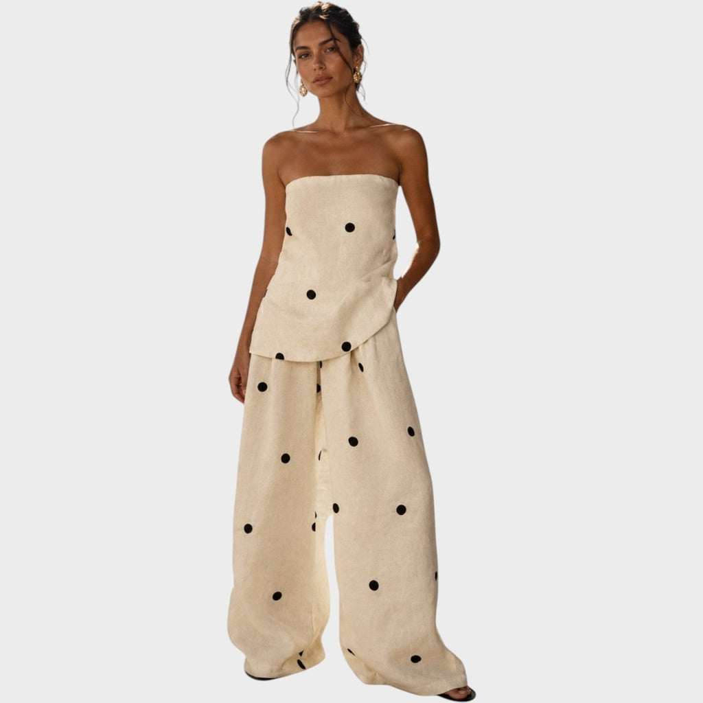 Djamila | Set with Mediterranean polka dots