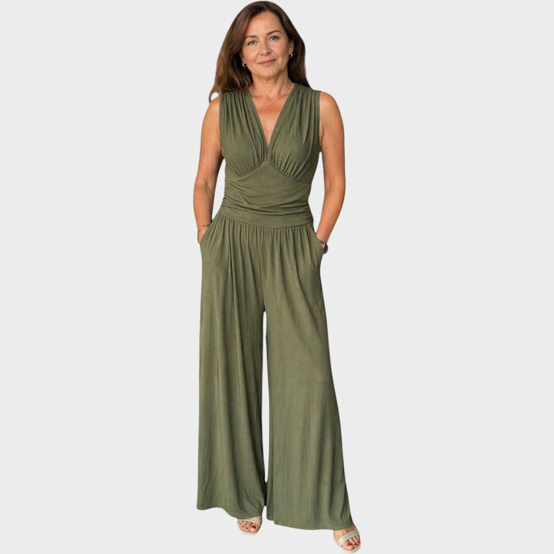 Sultana | Chic Sleeveless Wide-Leg Jumpsuit