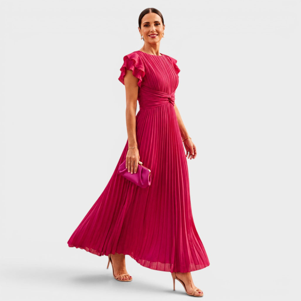 Lucienne | Elegant Pleated Maxi Dress