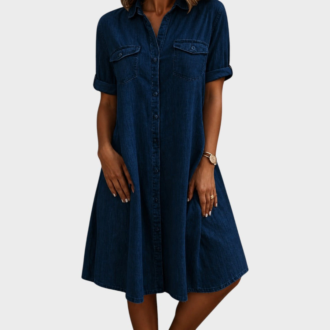 Patricia | Casual Denim Style Midi Dress
