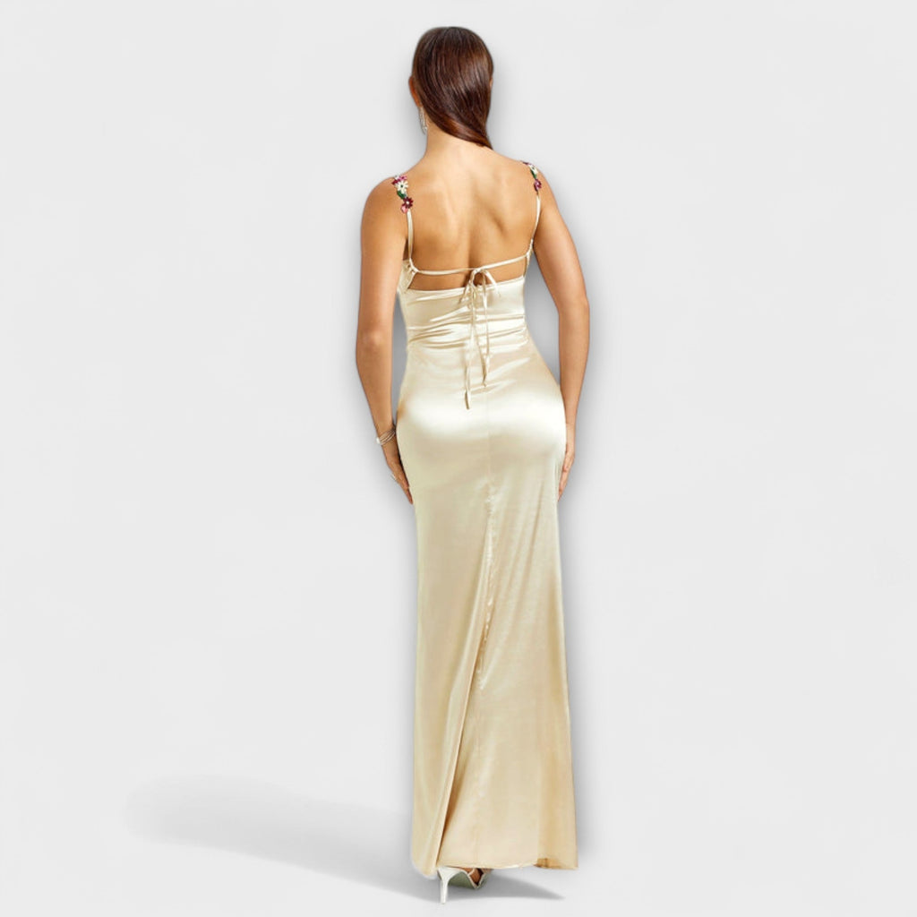 Eira | Satin Dress with Back Tie