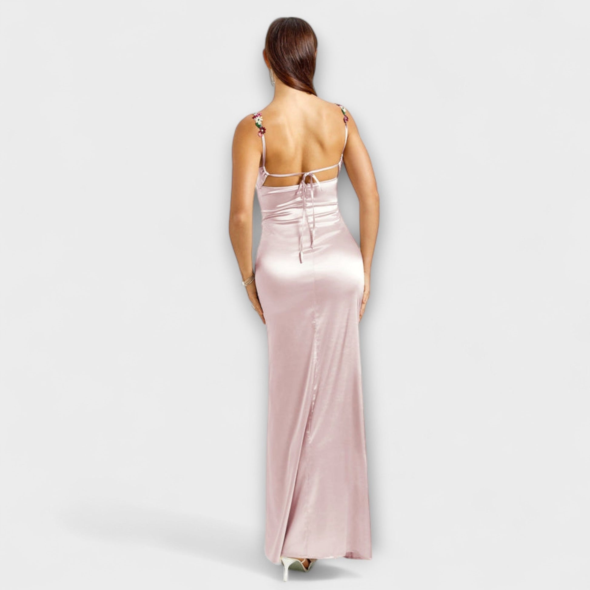 Eira | Satin Dress with Back Tie