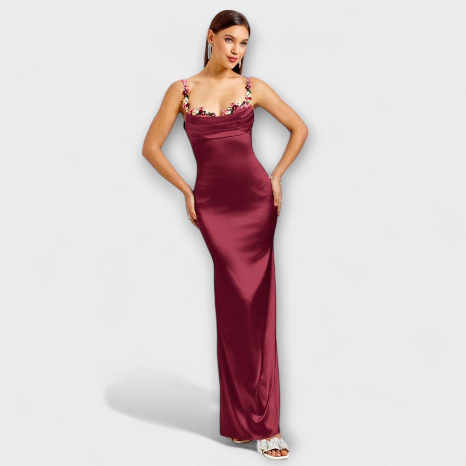 Eira | Satin Dress with Back Tie